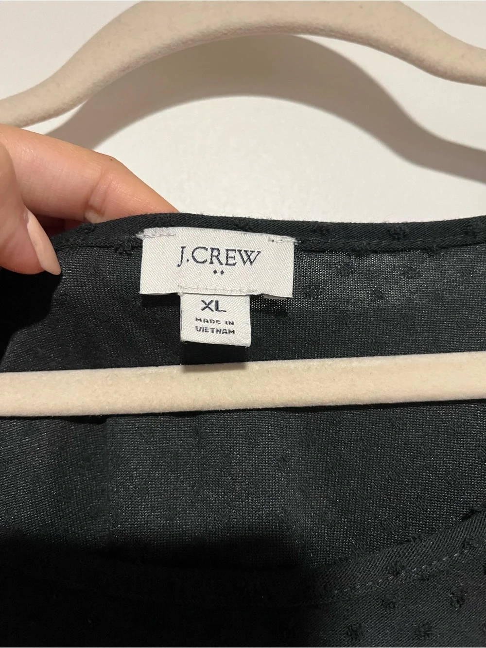J. Crew Black Swiss Dot Tiered Puff Sleeve Dress